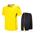 Custom Logo Yellow Black Soccer Jersey Set